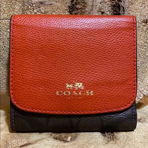 Coach Handbags - COACH Trifold Double Snap Wallet